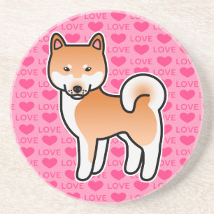 Porta-copos Canhão Vermelho Shiba Inu Cor De Rosa