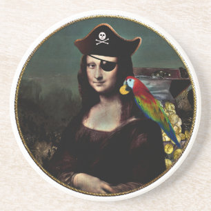 Porta-copos Capitão Pirata Mona Lisa