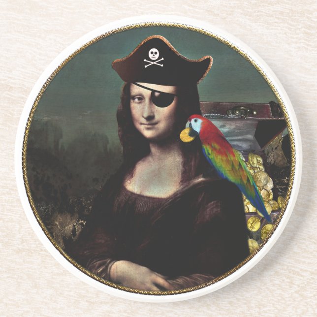 Porta-copos Capitão Pirata Mona Lisa (Frente)
