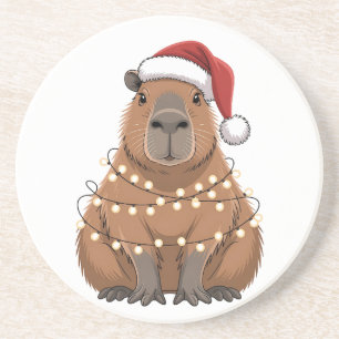 Porta-copos Capivara Natal Correspondência Divertida Papai Noe