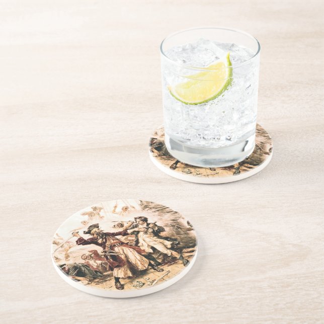 Porta-copos Captura, Pirata Barba Negra, Vingança da Rainha An (Lateral)