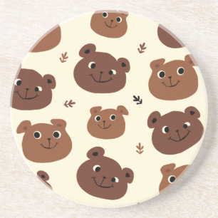 Porta-copos Cara de urso engraçado