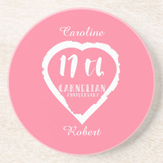 Porta-copos Carnélio tradicional do 17.º aniversário de casame