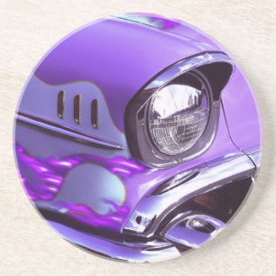 Porta-copos Carro clássico: Chevrolet com capa flamejante