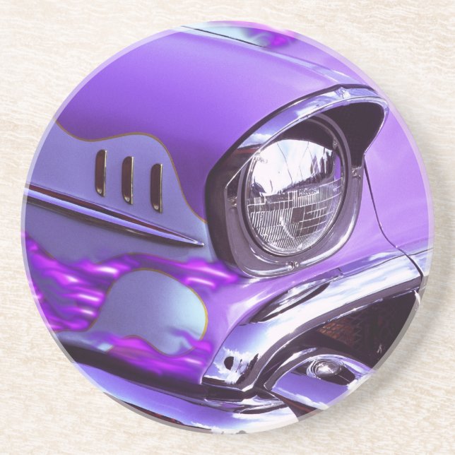 Porta-copos Carro clássico: Chevrolet com capô em chamas (Frente)