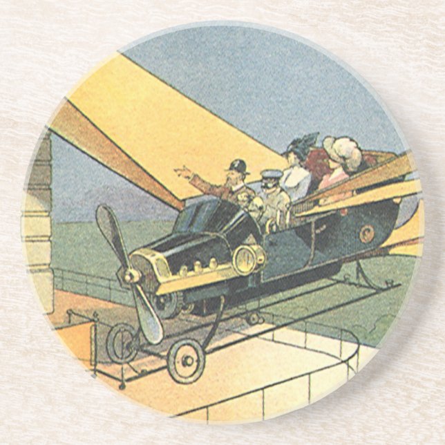 Porta-copos Carro conversível de ficção científica vintage ste (Frente)