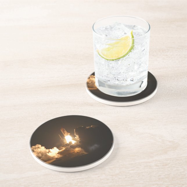 Porta-copos Carro espacial Terra nave espacial Noite Canva (Lateral)