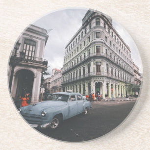 Porta-copos Carro vintage Clássico Azul Cityscape