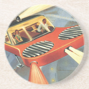 Porta-copos Carro Voador Ficção Científica Vintage