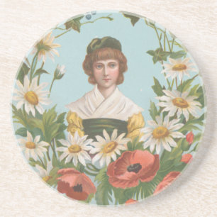 Porta-copos Cartão de Dia dos Namorados Kitsch retrô alemão, 1