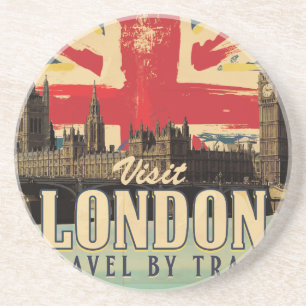 Porta-copos Cartaz antigo Visite Londres