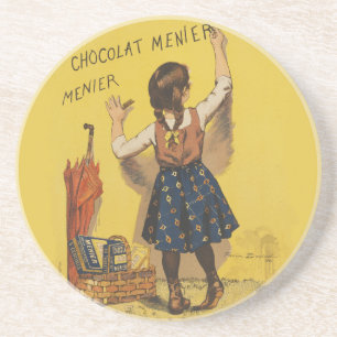 Porta-copos Cartaz Francês Vintage Chocolat Menier Arte Bouiss