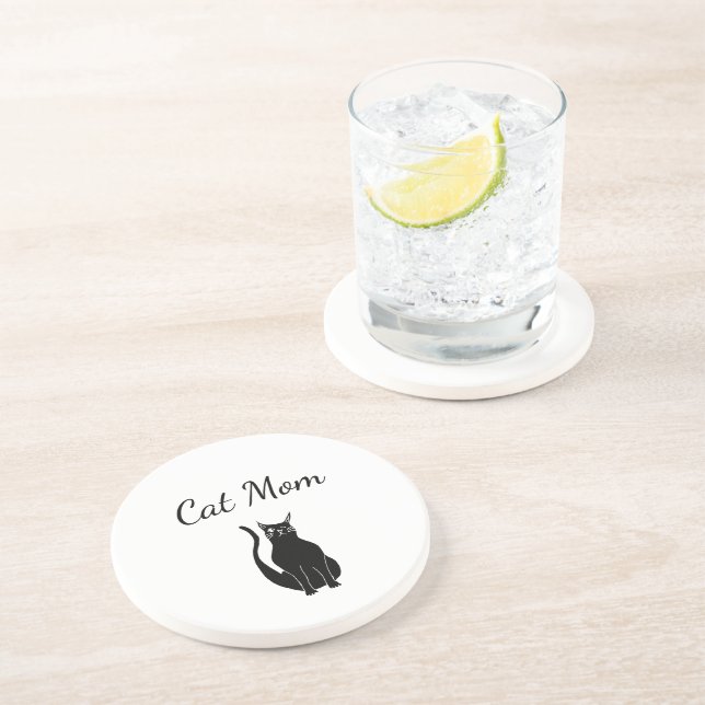 Porta-copos Cartoon de Gatinho Gato-Negro (Lateral)