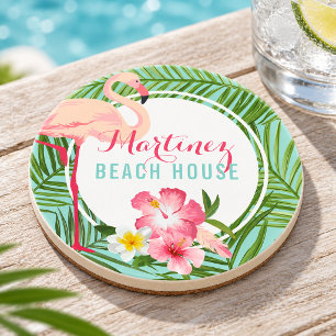 Porta-copos Casa de Praia com Monograma Personalizado de Flami