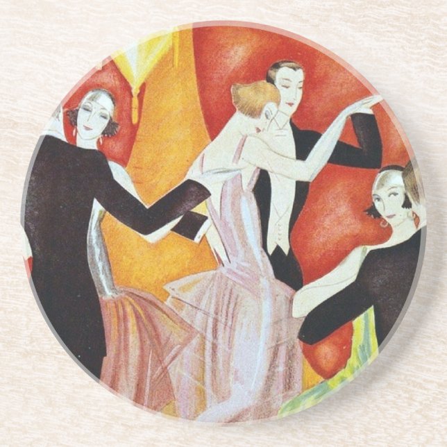 Porta-copos casais para dança da década de 1920 (Frente)