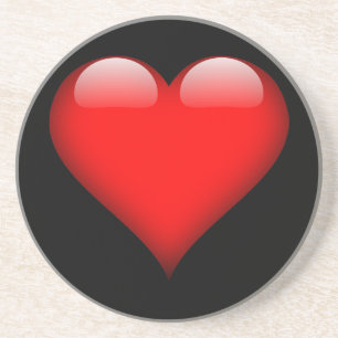 Porta-copos Casamento de Amor com Trendy Heart Vermelho