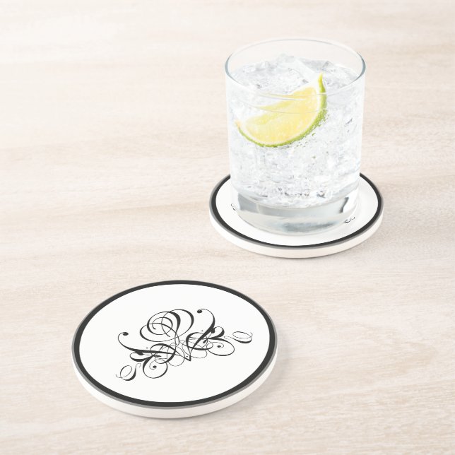 Porta-copos Casamento de Rosa preto para caligrafia (Lateral)