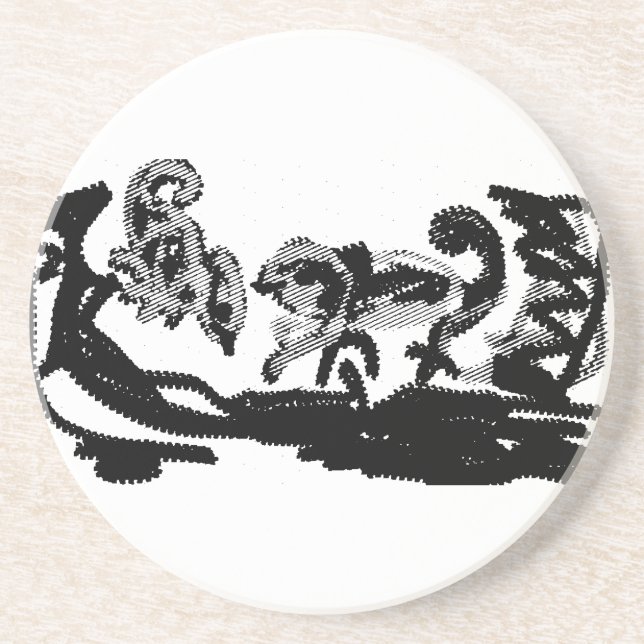 Porta-copos Casamento dos Camaleões da Floresta Tropical (Frente)