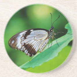 Porta-copos Castanho escuro e borboleta Cinza