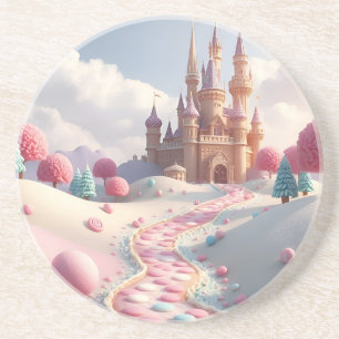 Porta-copos Castelo de Fada de Camada Branca de Neve Rosa-Rosa