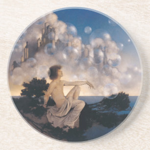 Porta-copos Castelos no Ar de Maxfield Parrish 1904 Fantasia V