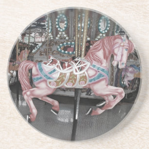 Porta-copos Cavalo carrossel rosa