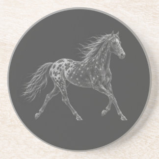 Porta-copos Cavalo Mustang Appaloosa Selvagem Arte em Giz Pedr