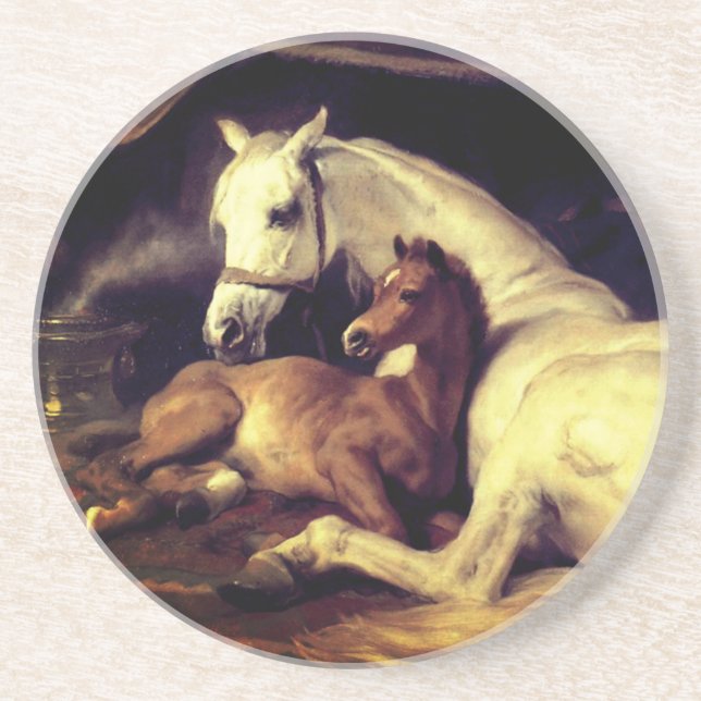 Porta-copos Cavalos de Landseer (Frente)