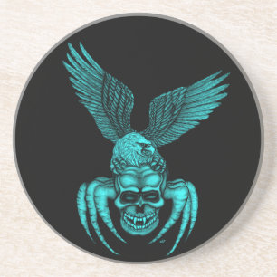 Porta-copos Caveira-aranha com águia