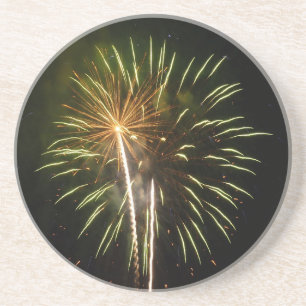 Porta-copos Celebração de Feriado com Fogos de Artifício Verde
