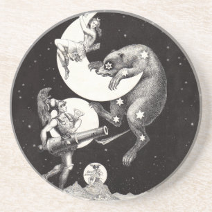 Porta-copos Celestial Moon Goddese Luna Ursa Major e Marte