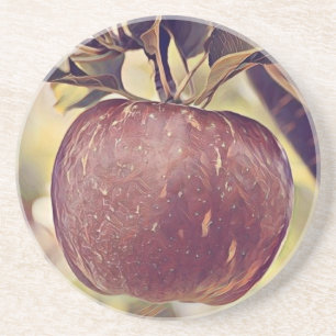 Porta-copos Cesta com pintura de maçãs