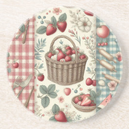 Porta-copos Cesta de Frutas Gingham Diversão
