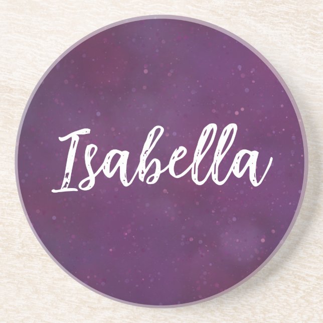 Porta-copos Céu estrelado roxo (Frente)