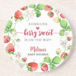 Porta-copos Chá de Bebê Morango