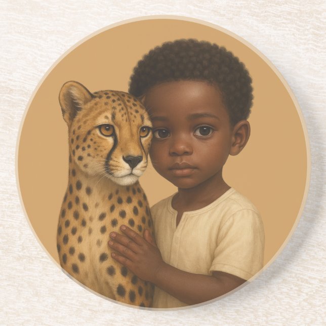 Porta-copos Cheetah & Boy: Bond of the Wild and Innocent (Frente)