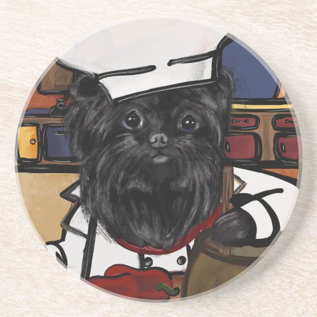 Porta-copos Chef Affenpinscher         (Frente)