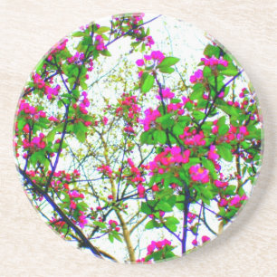 porta copos "Cherry Blossom Abstrato"