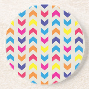 Porta-copos Chevron asteca colorido