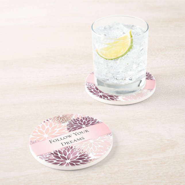 Porta-copos Chic Elegante Chuveiro de Noiva Floral Rosa (Lateral)