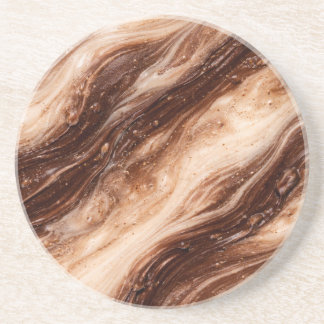 Porta-copos Chocolate Milkshake Marble Texture