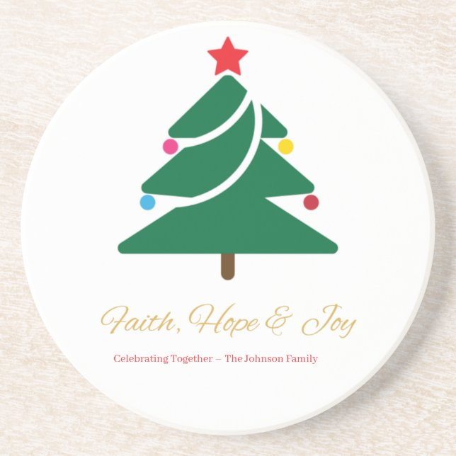 Porta-copos Christmas Coaster (Frente)