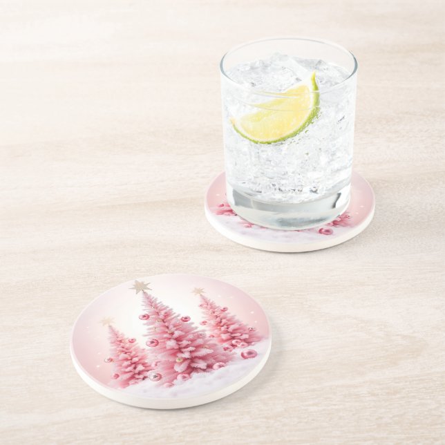 Porta-copos Christmas Pink Coasters (Lateral)