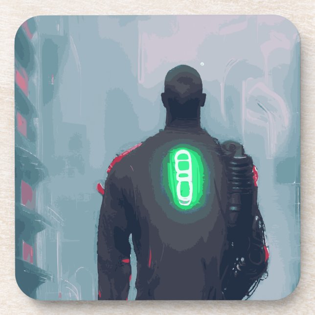 porta copos ciberpunk de plástico duro (Frente)