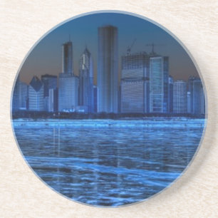 Porta-copos Cidade de ombros largos e de Lago Michigan