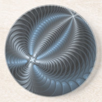 Cinza Azul Plástico Arte Fractal 3D Abstrato