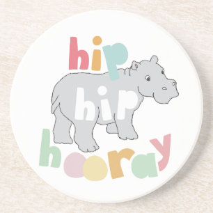 Porta-copos Cinza Hip Hip Hooray Desenho Hippo