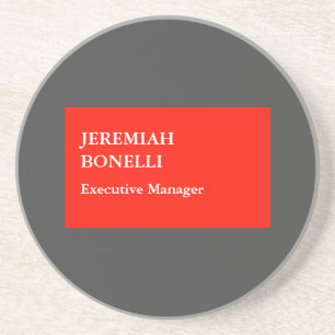 Porta-copos Cinza vermelha profissional minimalista moderna se