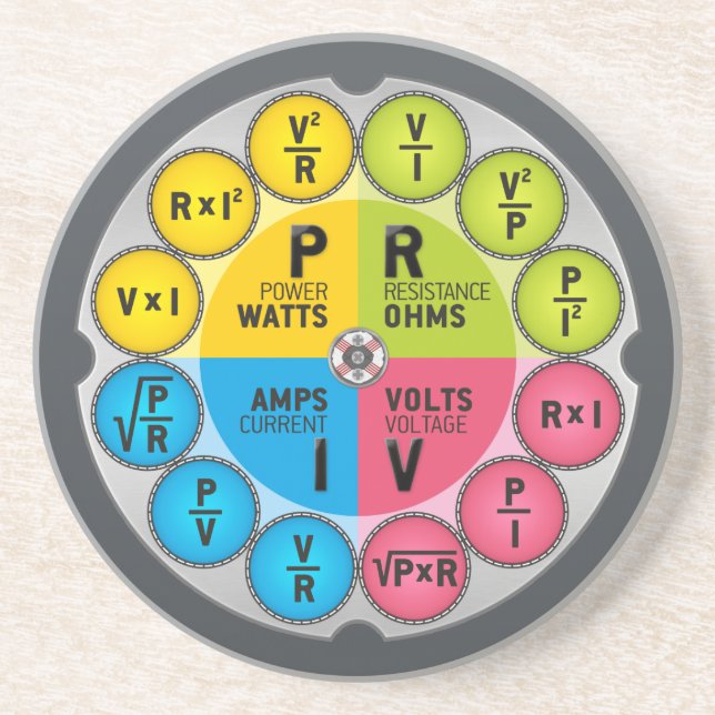 Porta-copos Círculo da lei de ohm (Frente)