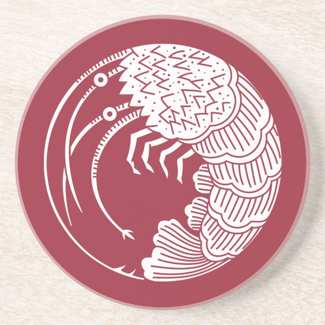 Porta-copos Círculo de lagosta espinhosa (Frente)